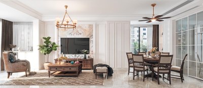 美式客餐厅3D模型下载